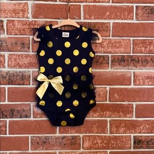 6 month girl navy blue romper